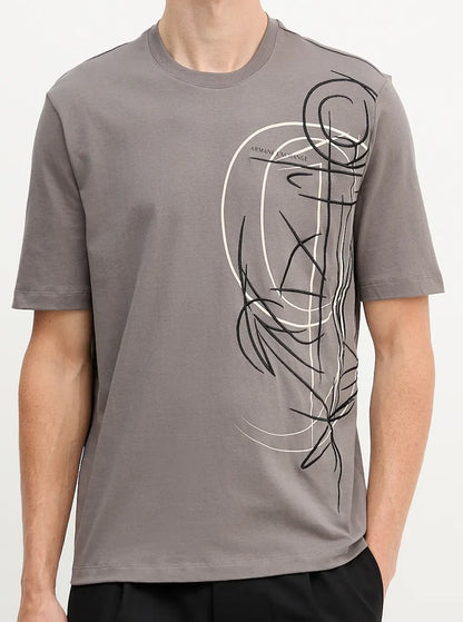 ARMANI EXCHANGE - T-shirt in cotone con applicazione