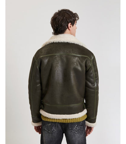 GIANNI LUPO - Giubbotto effetto pelle in montone