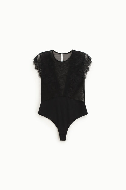 IMPERIAL - Bodysuit con inserti in pizzo