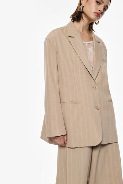 IMPERIAL - Blazer a righe con chiusura monopetto