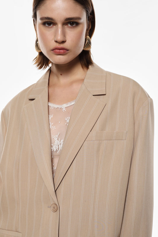 IMPERIAL - Blazer a righe con chiusura monopetto