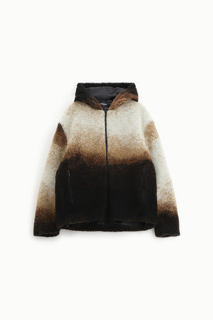 Giacca bomber con cappuccio e zip