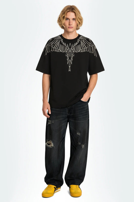 COUNTY OF MILAN - T-shirt con stampa aquila geometrica