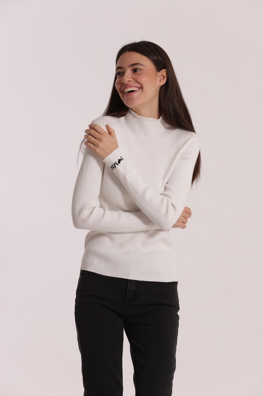 MIMI' MUA' - Maglia con ricamo sul polso