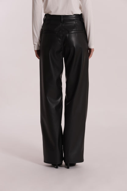 MIMI' MUA' - Jeans wide leg in similpelle