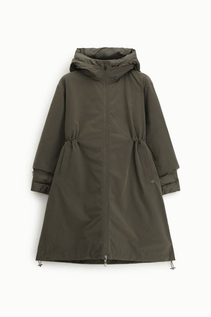 PLEASE - Parka con cappuccio e chiusura zip