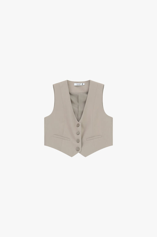 PLEASE - Gilet con abbottonatura frontale