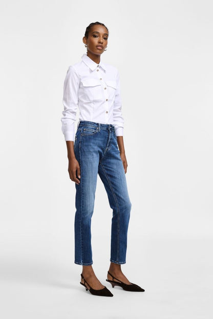 PLEASE - Jeans a gamba diritta lavaggio chiaro