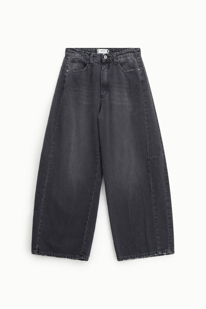 PLEASE - Jeans a gamba larga con vita alta