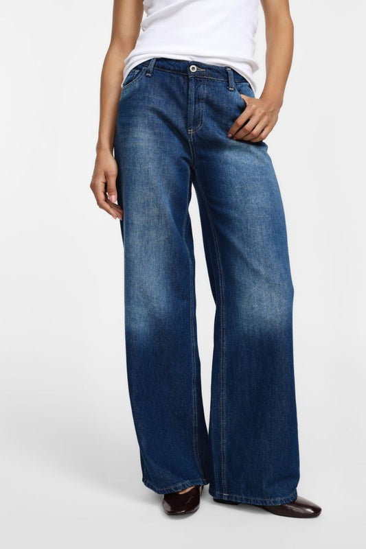 PLEASE - Jeans a gamba larga con vita alta