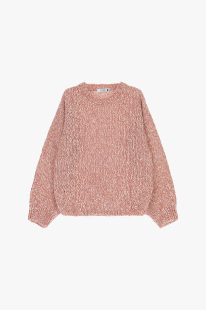 PLEASE - Maglione girocollo mélange maniche lunghe