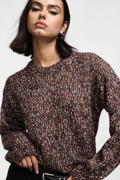 PLEASE - Maglione girocollo mélange maniche lunghe