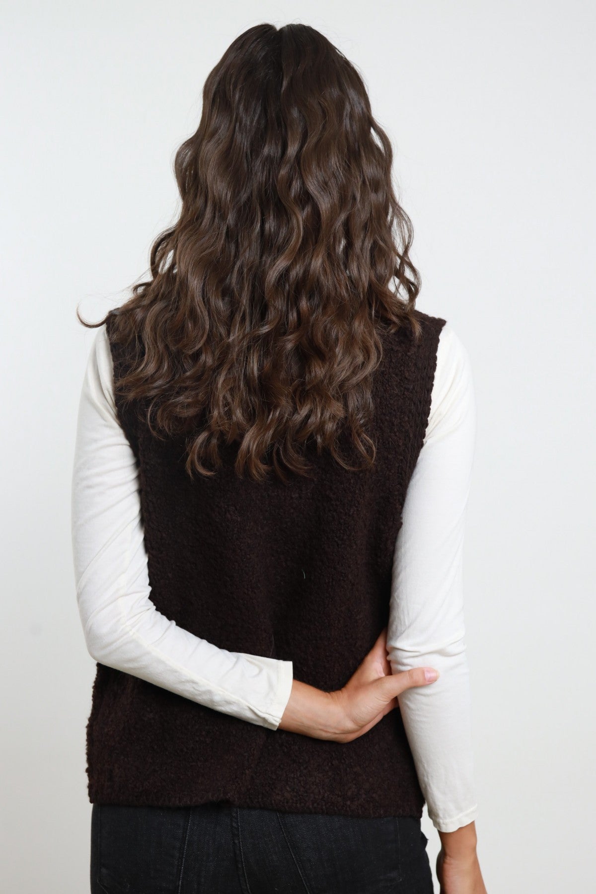 SUSY MIX - Gilet in bouclè senza chiusure