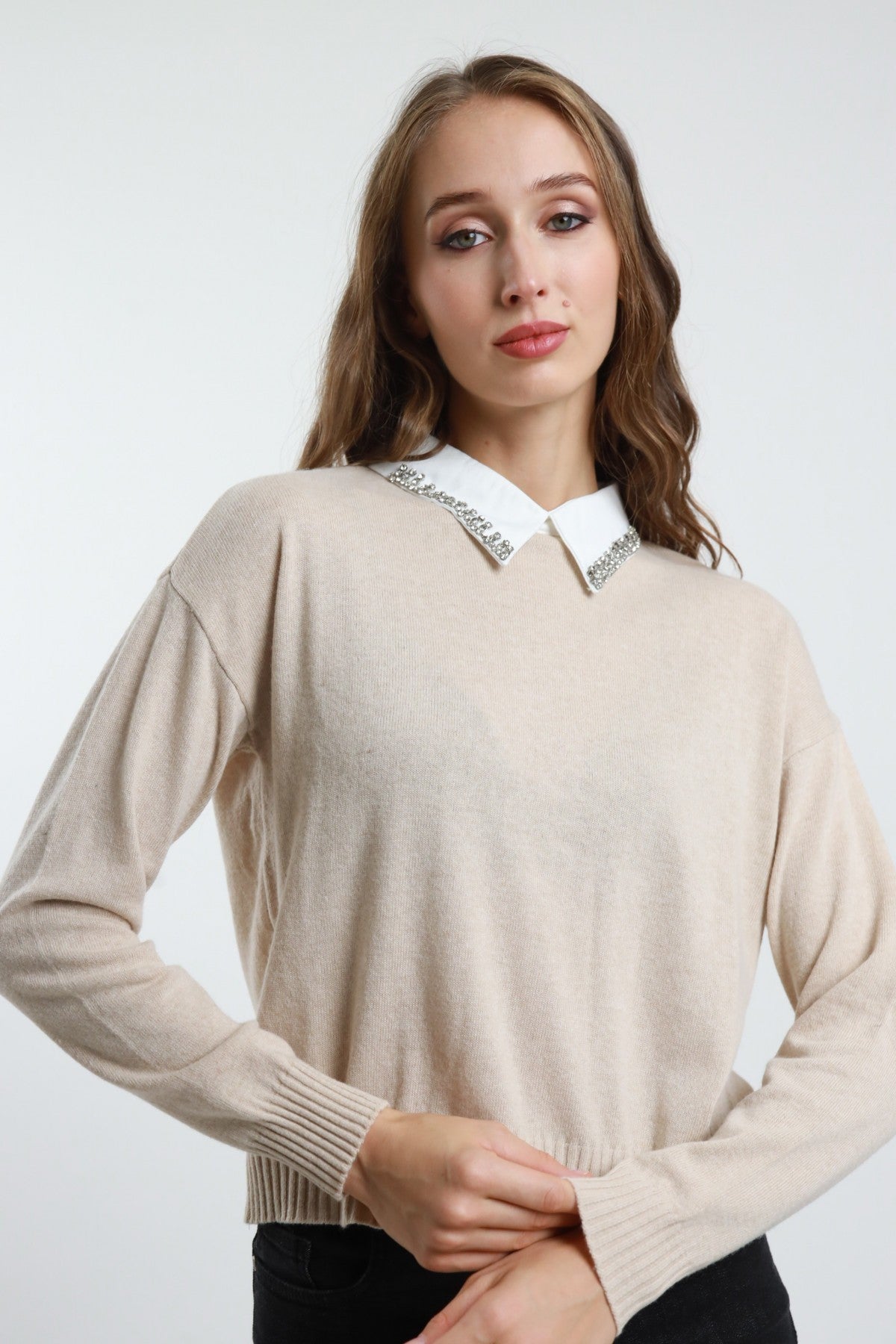 SUSY MIX - Maglia con dettagli in strass