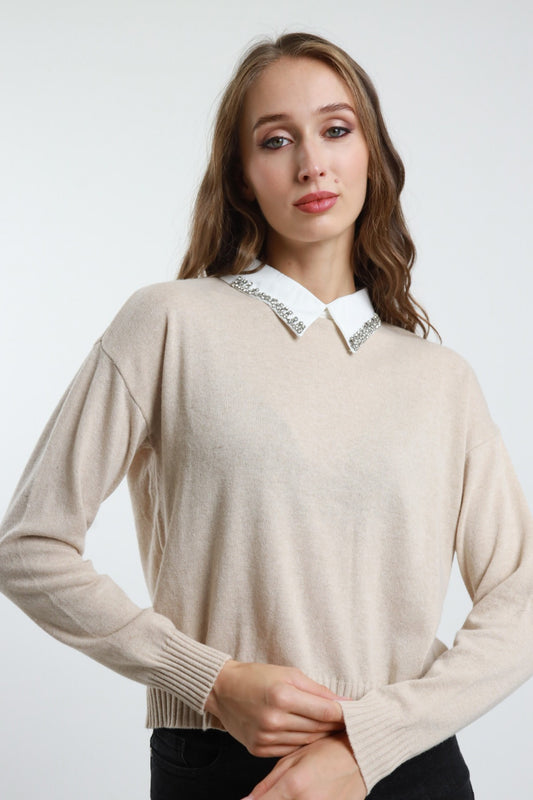 SUSY MIX - Maglia con dettagli in strass