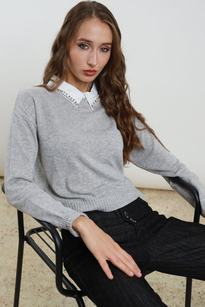SUSY MIX - Maglia con dettagli in strass