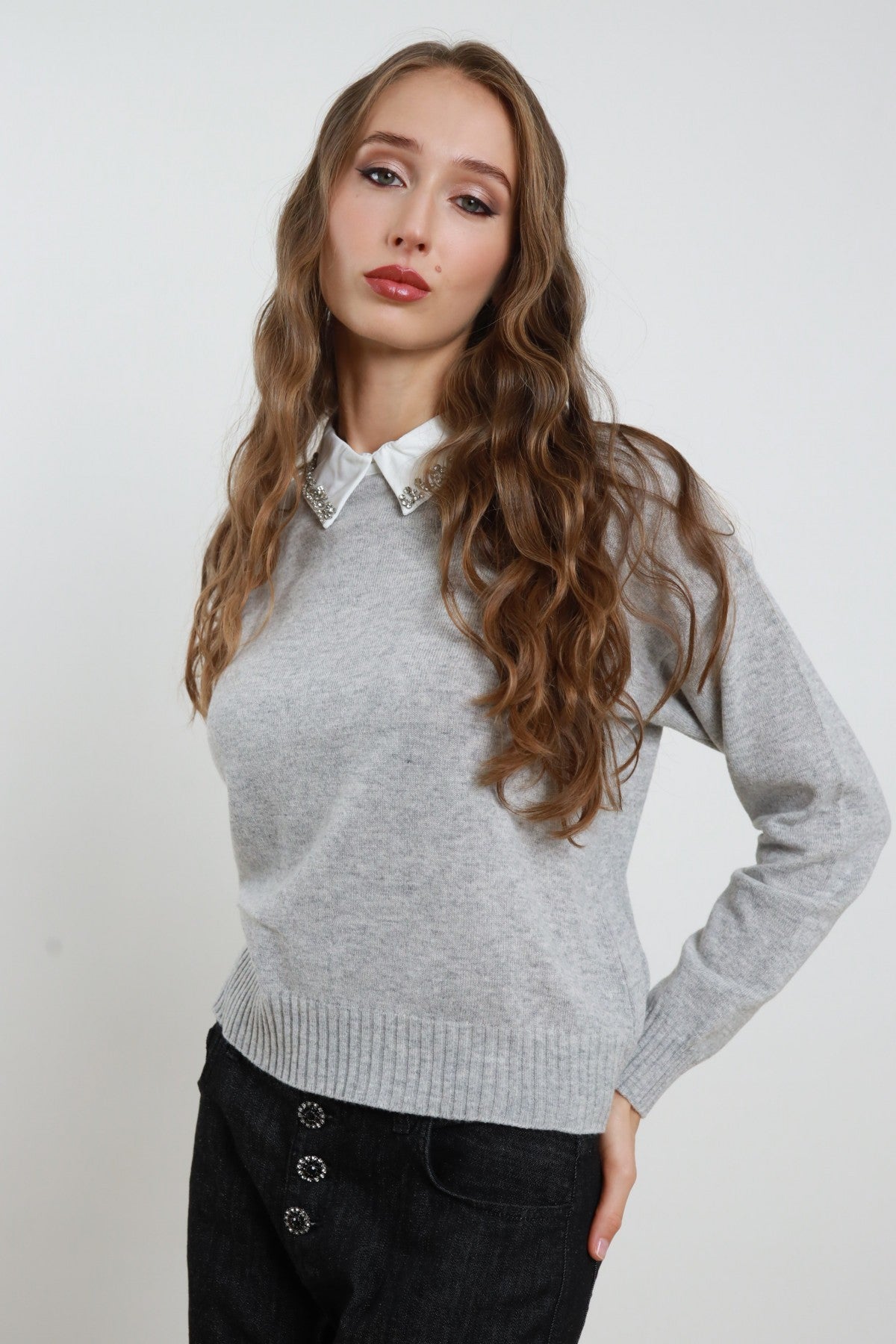 SUSY MIX - Maglia con dettagli in strass