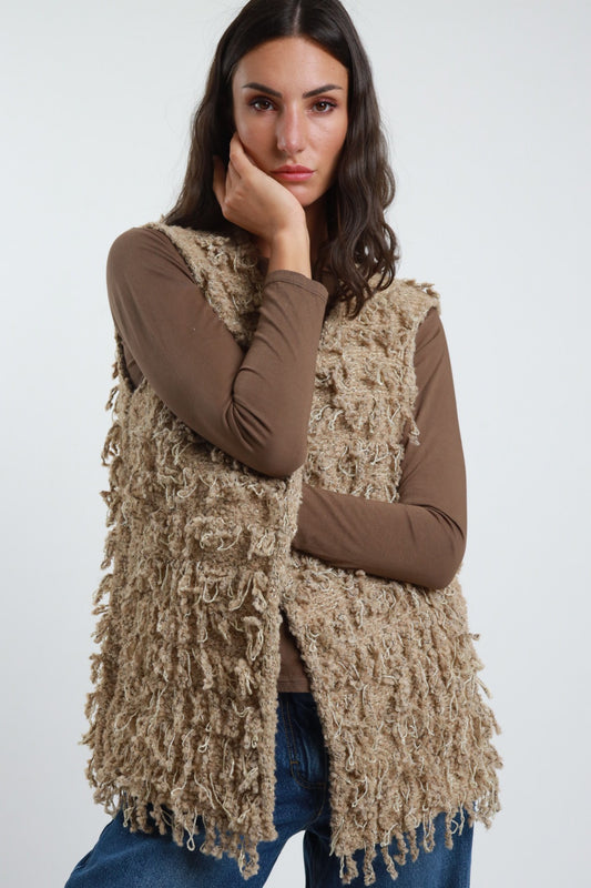 SUSY MIX - Gilet in lurex