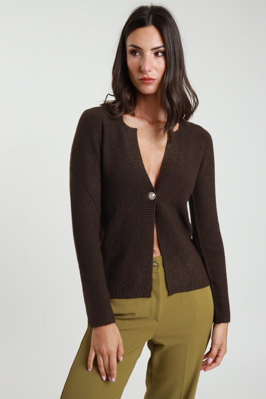 SUSY MIX - Cardigan con bottone gioiello