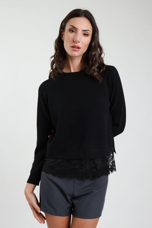 SUSY MIX - Maglioncino con pizzo