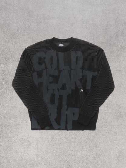 COMME DES FUCKDOWN - Maglia girocollo con stampa e lavaggio sfumato