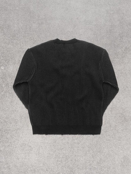 COMME DES FUCKDOWN - Maglia girocollo con stampa e lavaggio sfumato