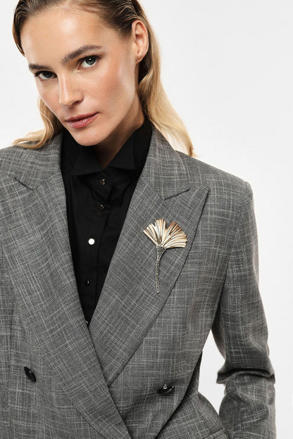 IMPERIAL - Blazer doppiopetto stampa micro check