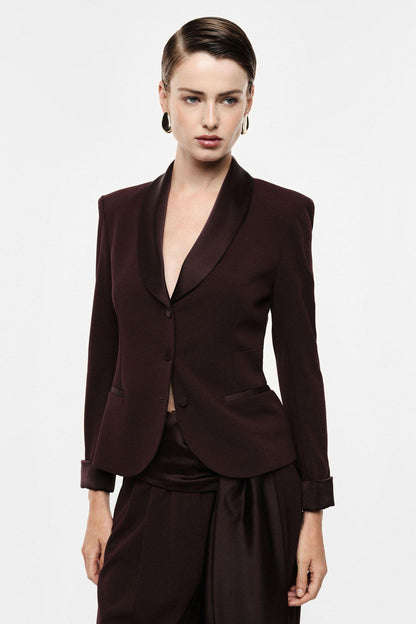 IMPERIAL - Blazer monopetto con revers a scialle e tasche