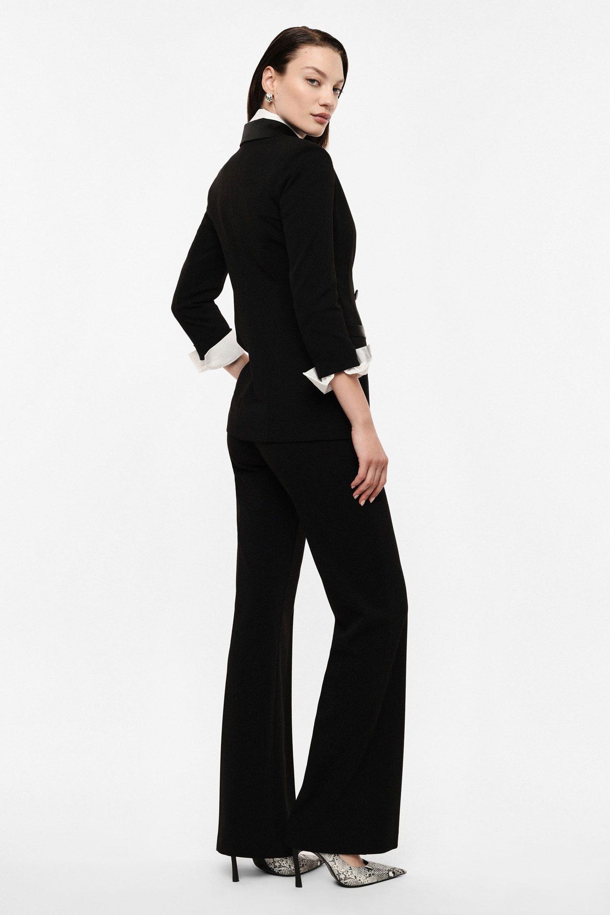 IMPERIAL - Pantaloni flare vita alta linea pulita