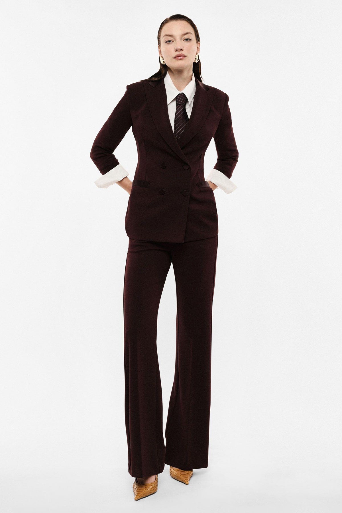 IMPERIAL - Pantaloni flare vita alta linea pulita