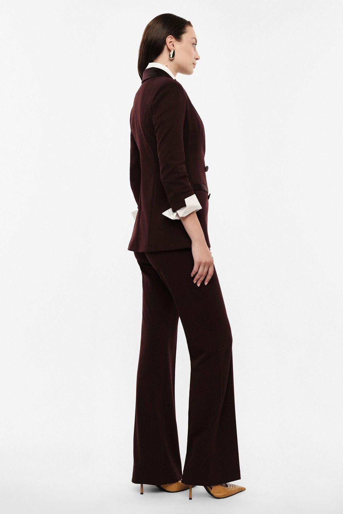 IMPERIAL - Pantaloni flare vita alta linea pulita