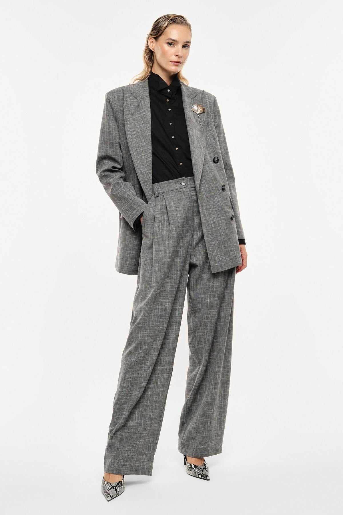 IMPERIAL - Pantaloni palazzo a vita alta