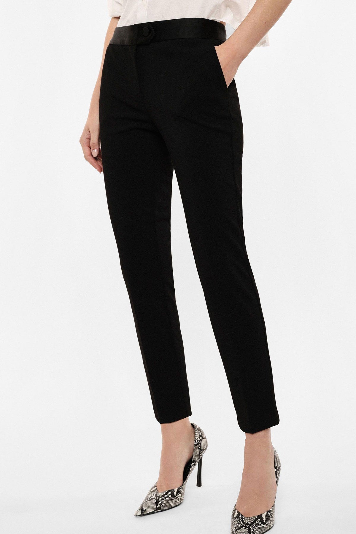 IMPERIAL - Pantaloni sartoriali linea affusolata con dettagli