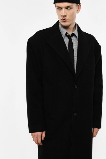 IMPERIAL - Cappotto monopetto lungo con tasche laterali