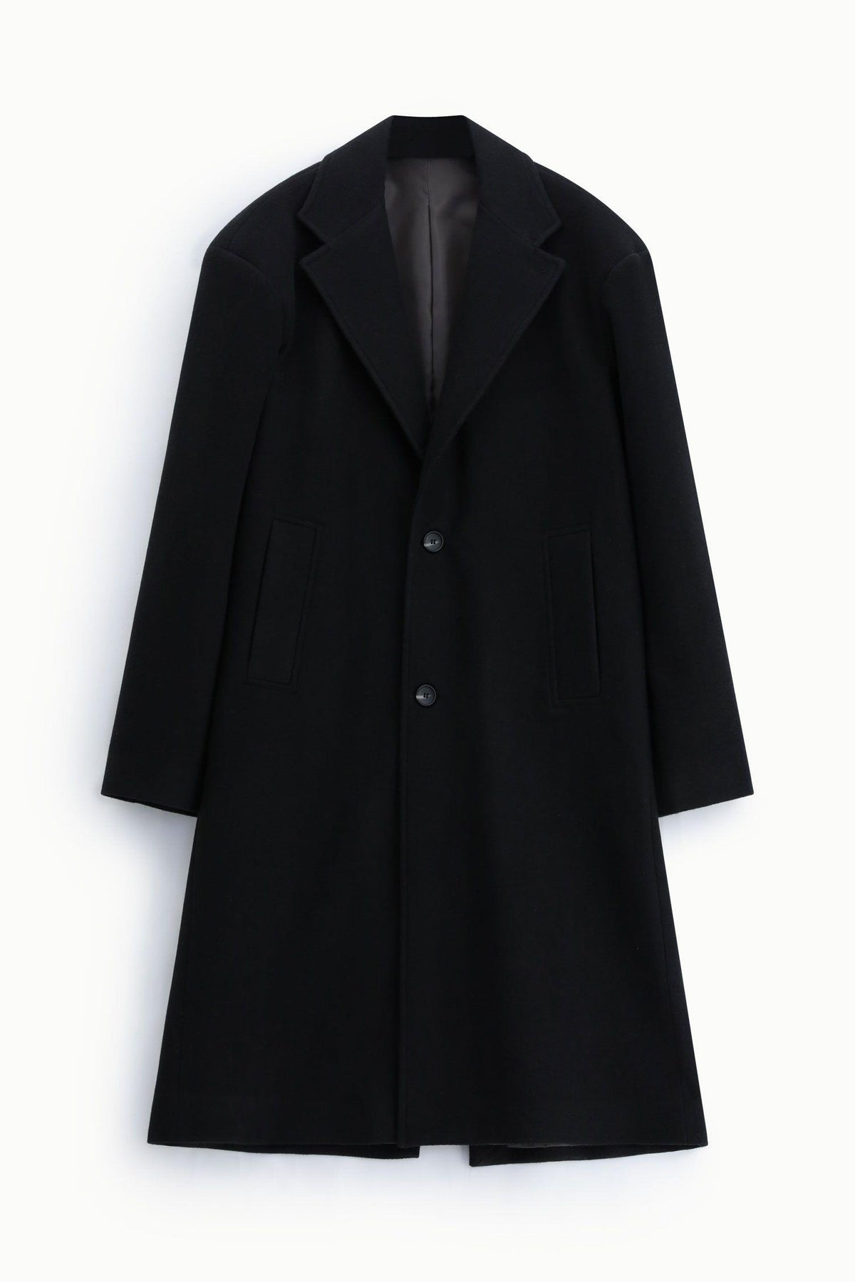 IMPERIAL - Cappotto monopetto lungo con tasche laterali