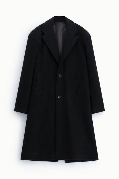 IMPERIAL - Cappotto monopetto lungo con tasche laterali