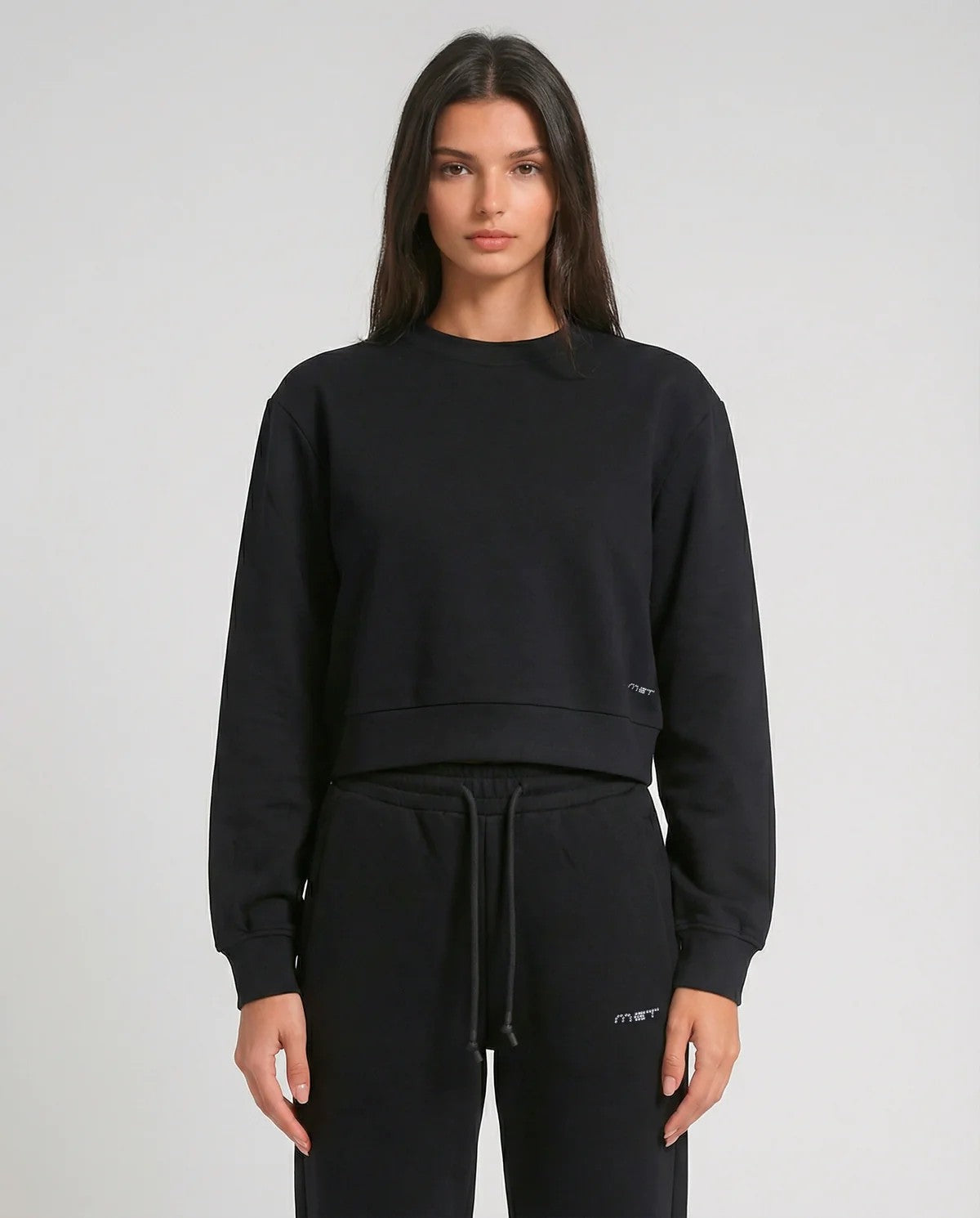 MET - Felpa cropped girocollo