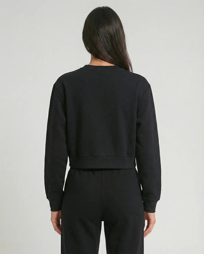 MET - Felpa cropped girocollo