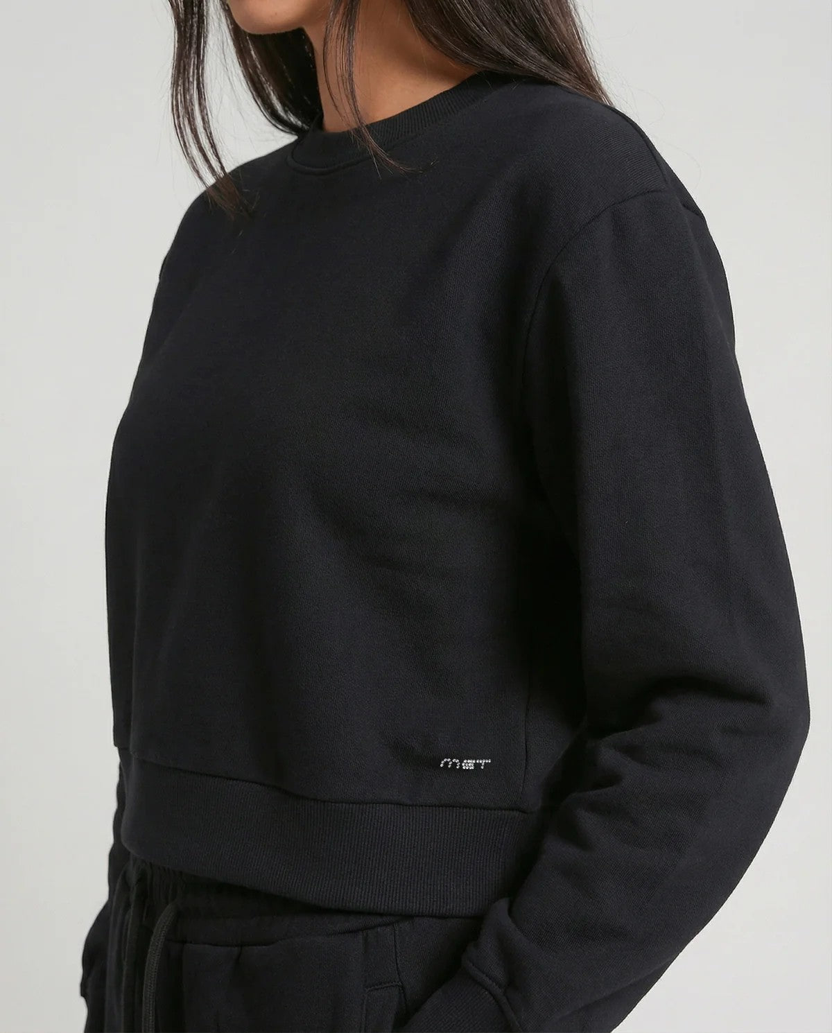 MET - Felpa cropped girocollo