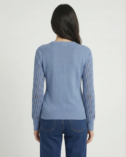 MET - Maglia in viscosa con maniche traforate
