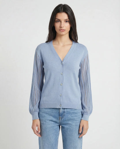 MET - Cardigan con maniche plissé