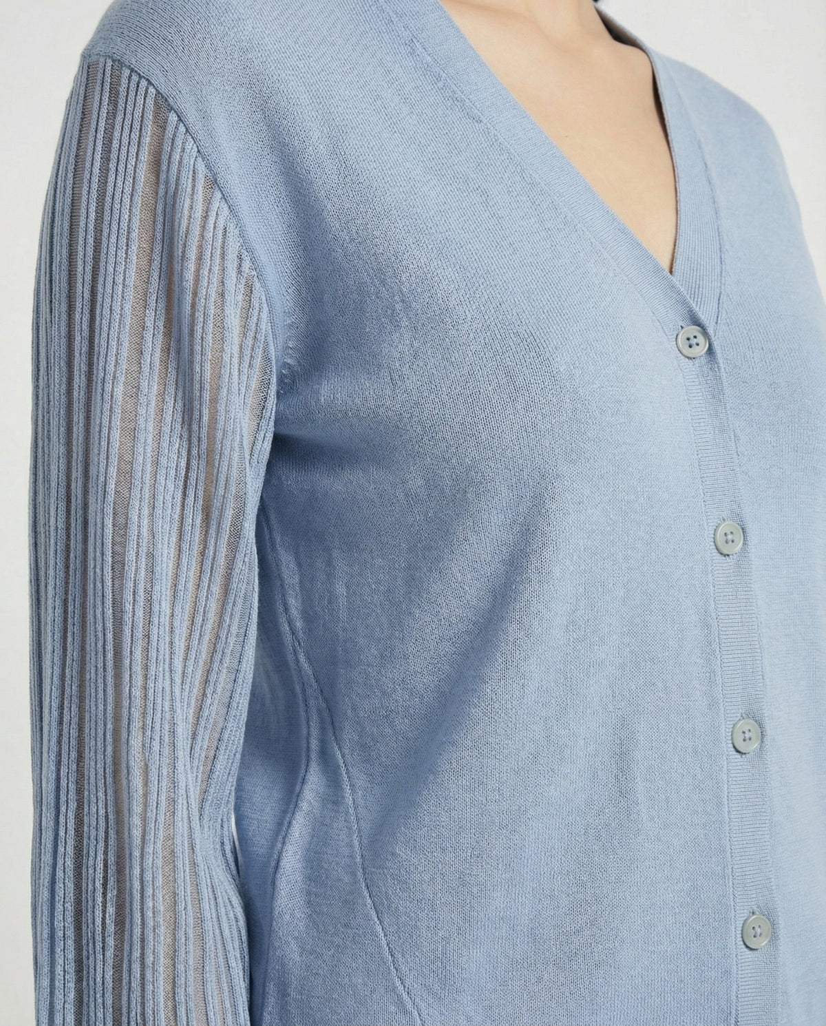 MET - Cardigan con maniche plissé