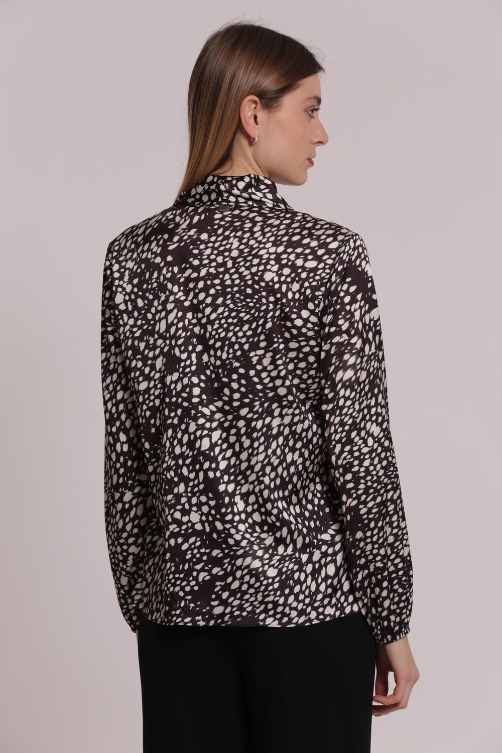 MIMI' MUA' - Blusa scollo V fantasia maculata