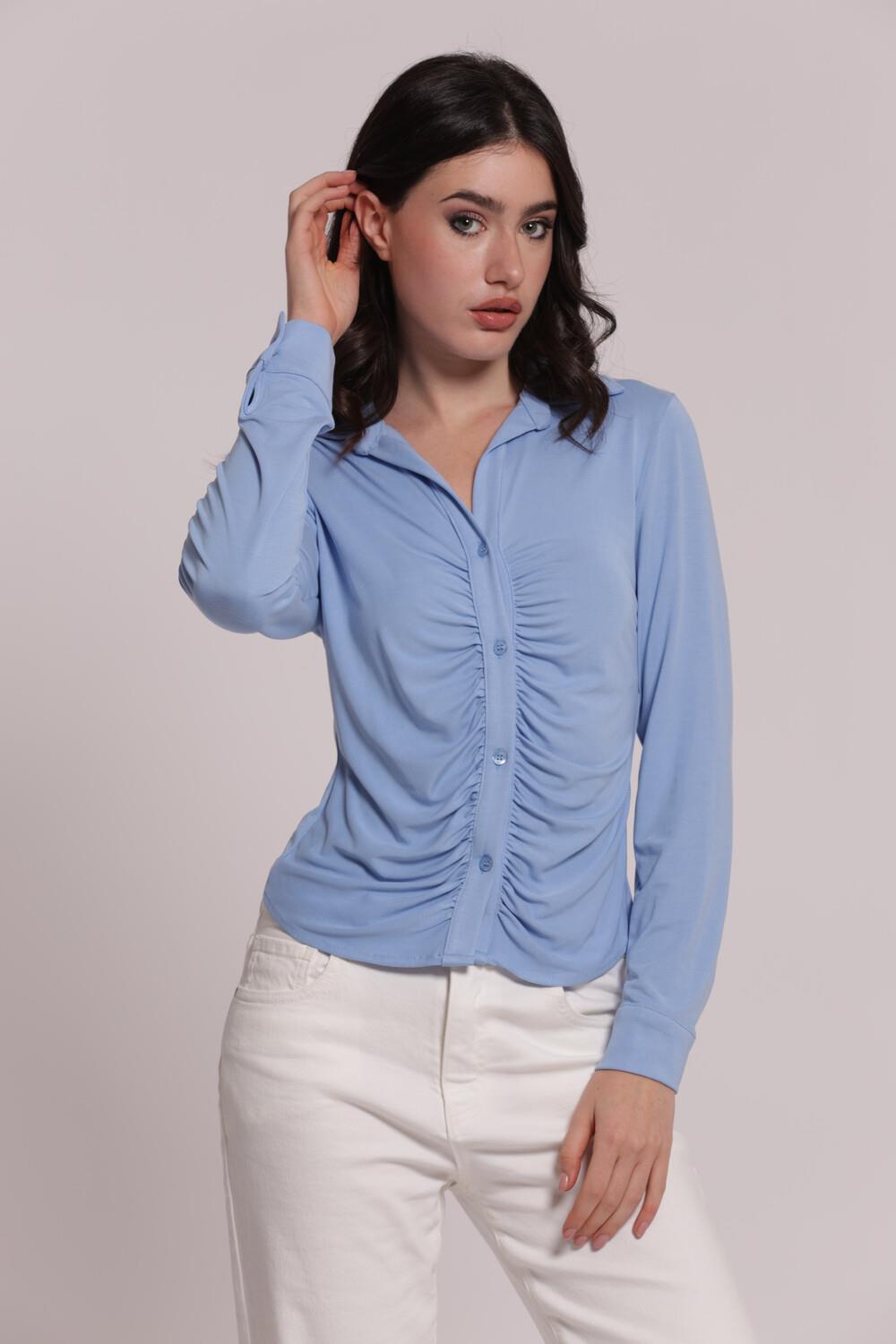 MIMI' MUA' - Camicia con drappeggio frontale
