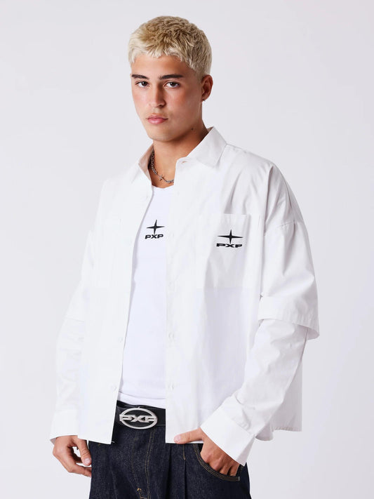 PXP - Camicia doppia manica elegante con logo