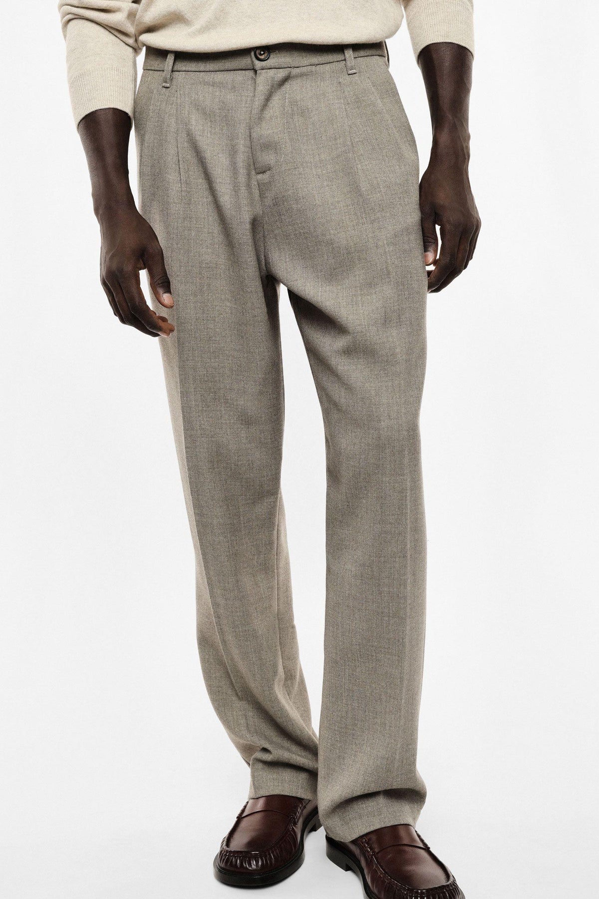 IMPERIAL - Pantaloni regular-fit con pinces e piega frontale