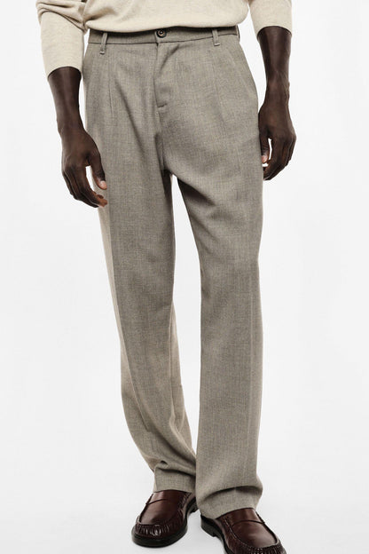 IMPERIAL - Pantaloni regular-fit con pinces e piega frontale