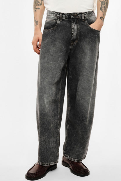 IMPERIAL - Jeans baggy-fit a vita alta lavaggio effetto vintage