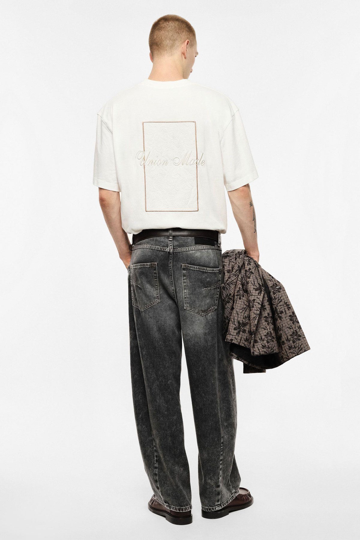IMPERIAL - Jeans baggy-fit a vita alta lavaggio effetto vintage