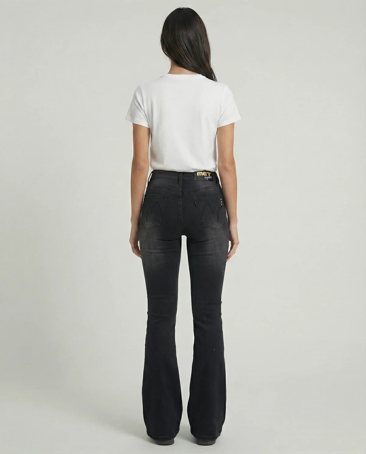 MET - Jeans slim bootcut neri
